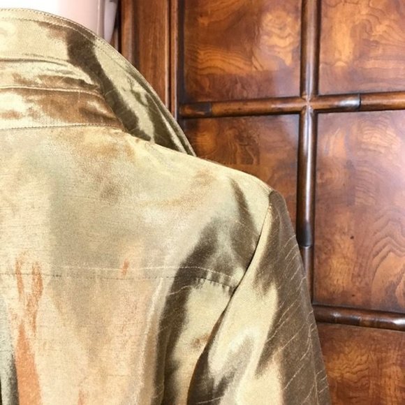 NWOT Kasper Gold Label Shantung Texture Gold Rush Top - Picture 7 of 11